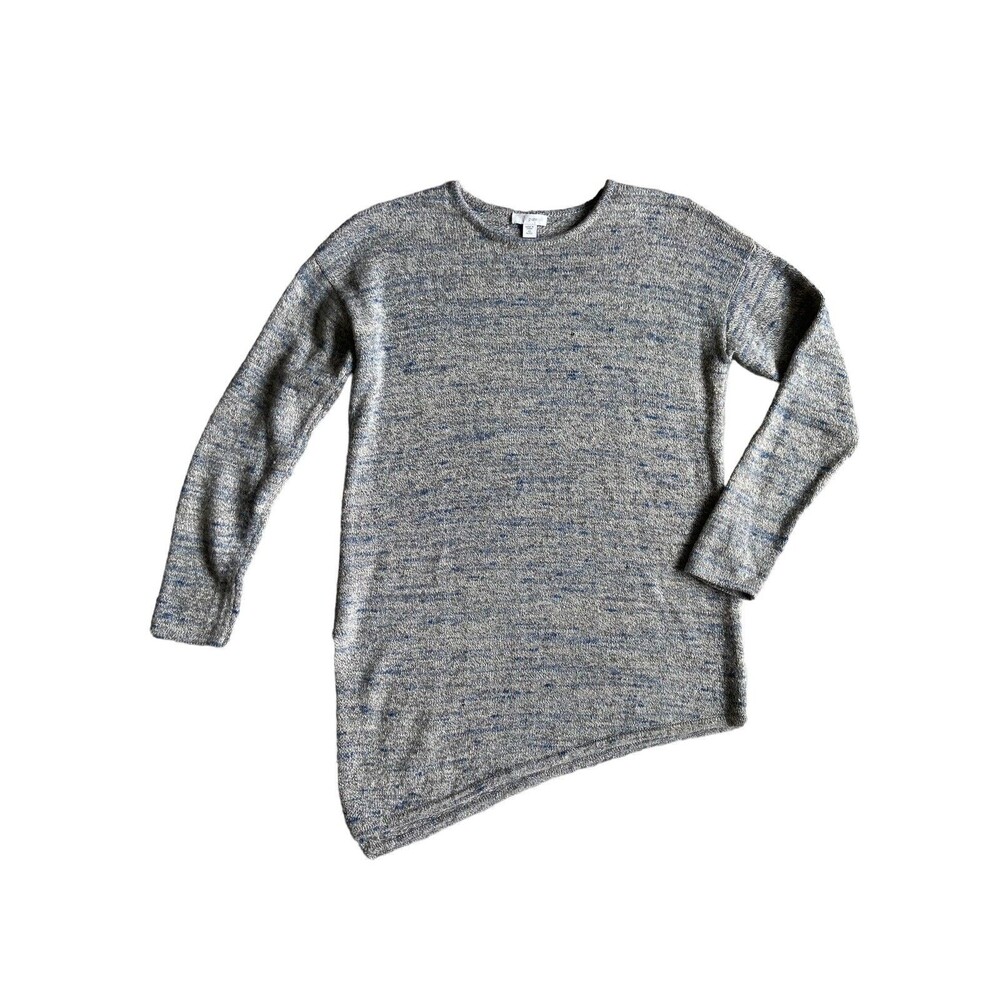 Womens Marled Asymmetrical Cashmere Blend Tunic Sweater Size XS Petite Luxury - Picture 5 of 12
